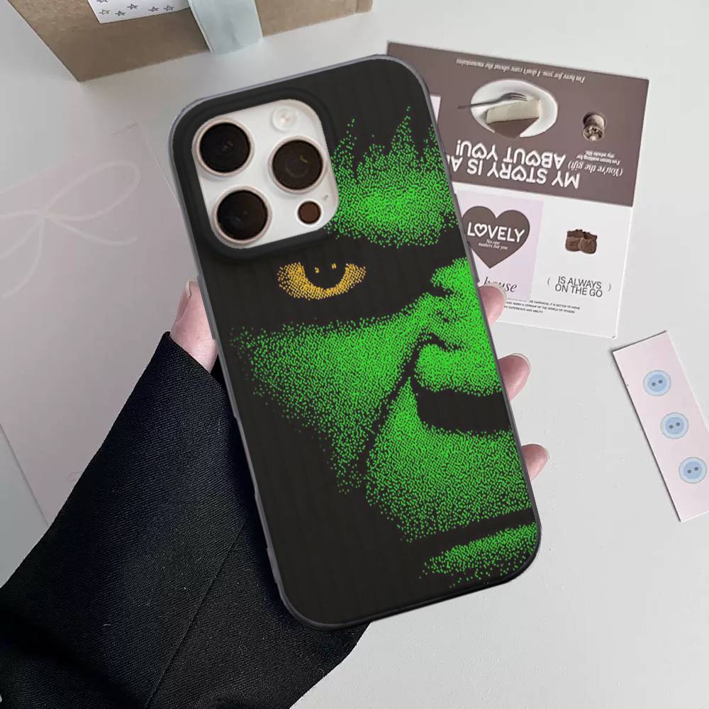 Superhero H-Hulk For Phone 17 16 15 14 13 12 11 Pro Max Plus Pro Air Phone Case Corrugated Stripe Back Cover