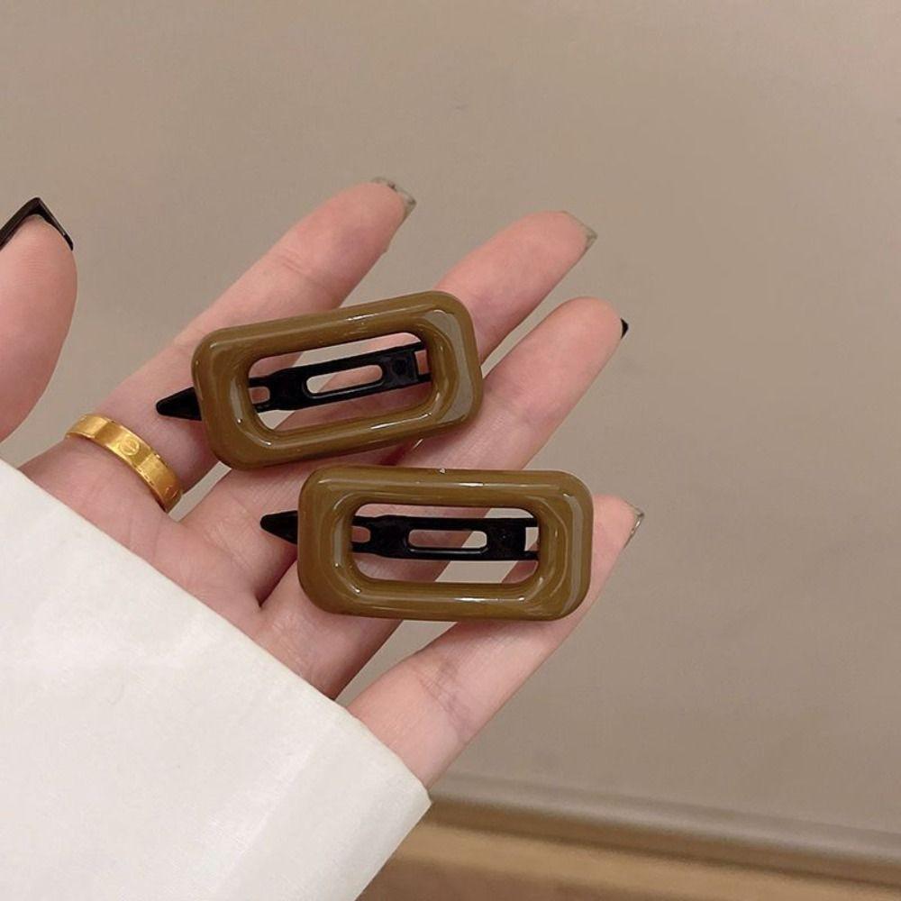 1 Pair Korean Style Hair Clips Square Hair Accessories High Quality Barrettes