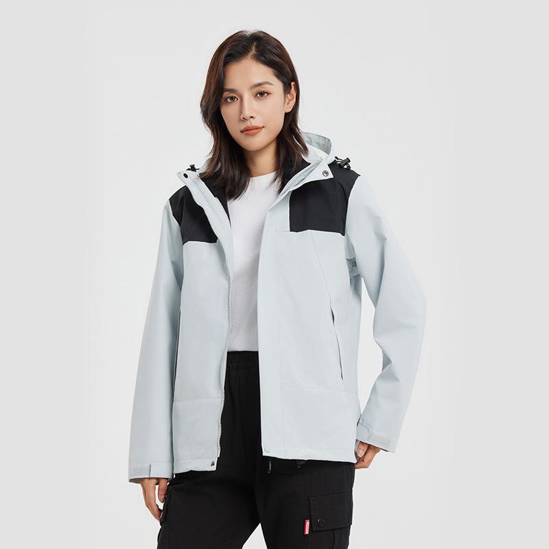 Unisex Windproof 3-in-1 Mountaineering Jacket for Couples - Autumn/Winter Warm Outdoor Gear. L