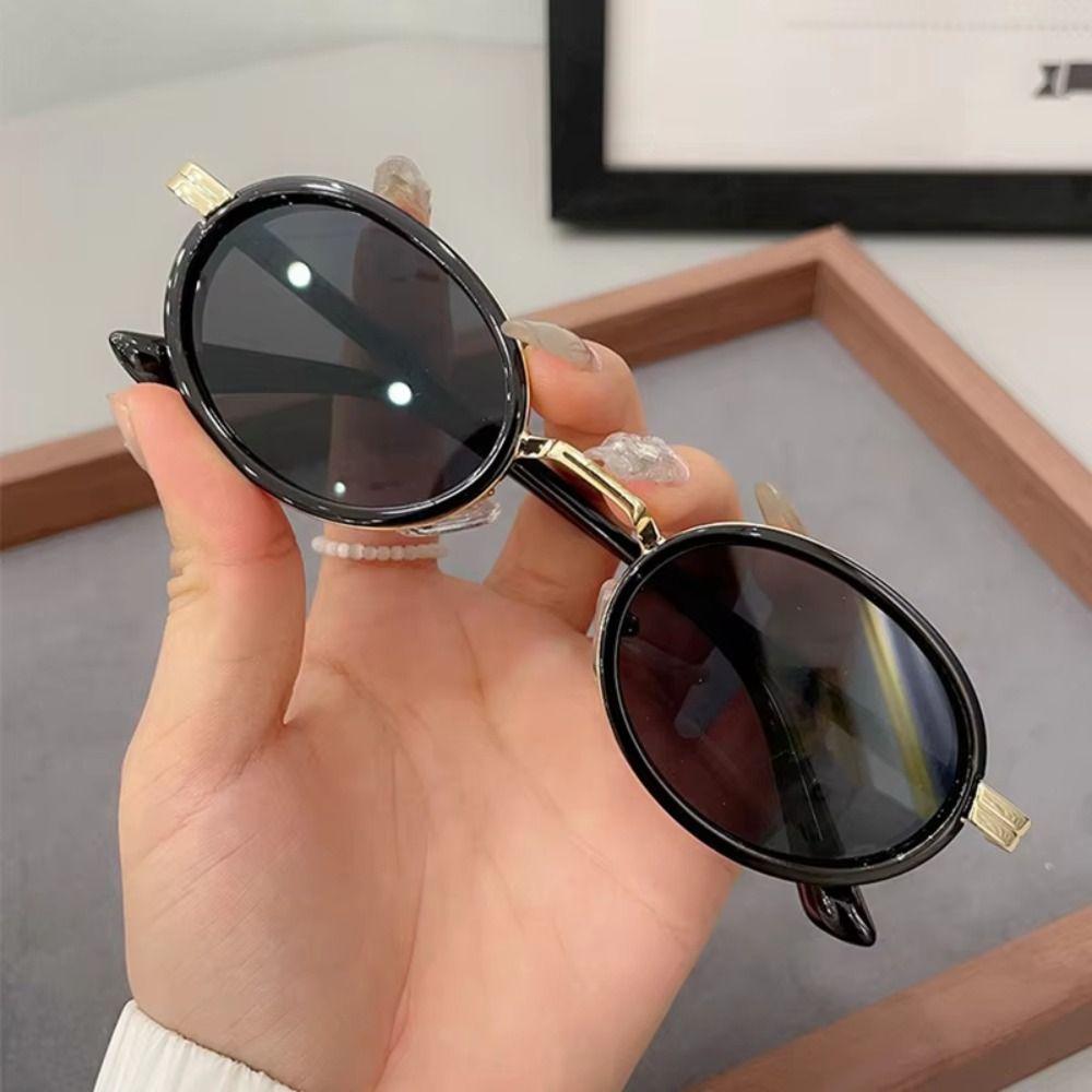Trend Elliptical Eyewear UV Protection Small Frame Sunglasses Fashion Retro Oval Sunglasses  Unisex