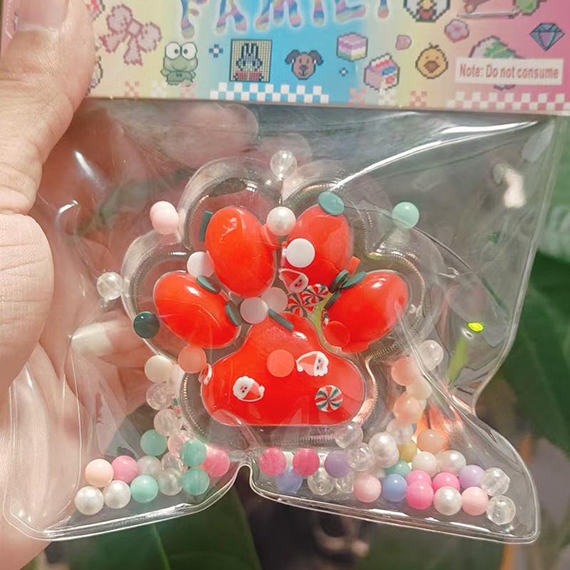 

Новий товар! Різдвяний плюшевий прозорий котячий кіготь для декомпресії червоний