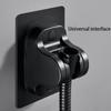 Suction Cup Shower Rack Wall Mount Adjustable Shower Head No Punch Black Bracket Bathroom Accessories