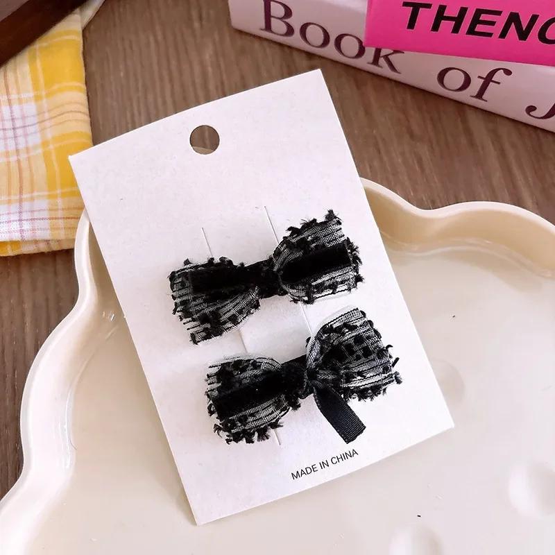 1 pereche de ac de păr cu fundă pentru fetiță senior agrafă de păr iarnă toamnă dulce modă prințesă în carouri ace accesorii