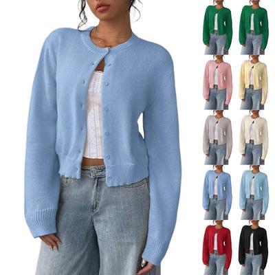 Women's Cardigan Sweaters Lightweight R-Neck Long Sleeve Outfits Fall Fashion 2025 Clothing