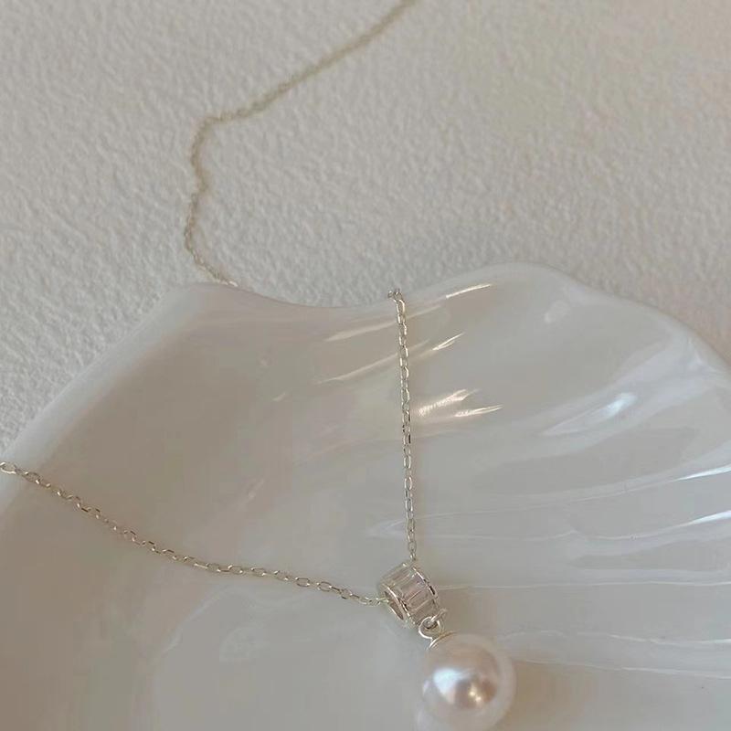 VENTFILLE 925 Sterling Silver Green Crystal Necklace for Women Girl Temperament Banquet Water Drop Jewelry Gift Dropshipping