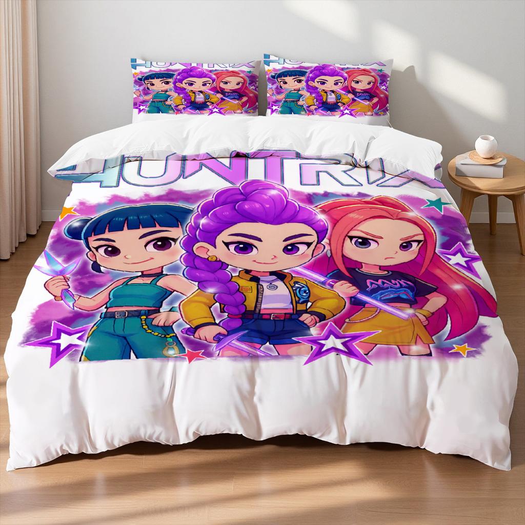 Zoey Demon Hunters K-pop Girls Boys Group Printed Coreless Duvet Cover Multi Size Bedroom Dormitory Holiday Bedding Decoration