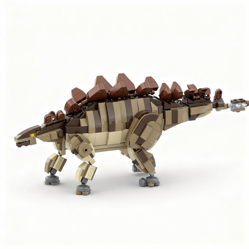545pcs MOC Stegosaurus Brickbuilt Realistic Stegosaur Dinosaurs Model Building Blocks Christmas Gifts Construction Toys Creative