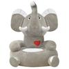VidaXL Chaise en peluche pour enfants Éléphant gris 80159