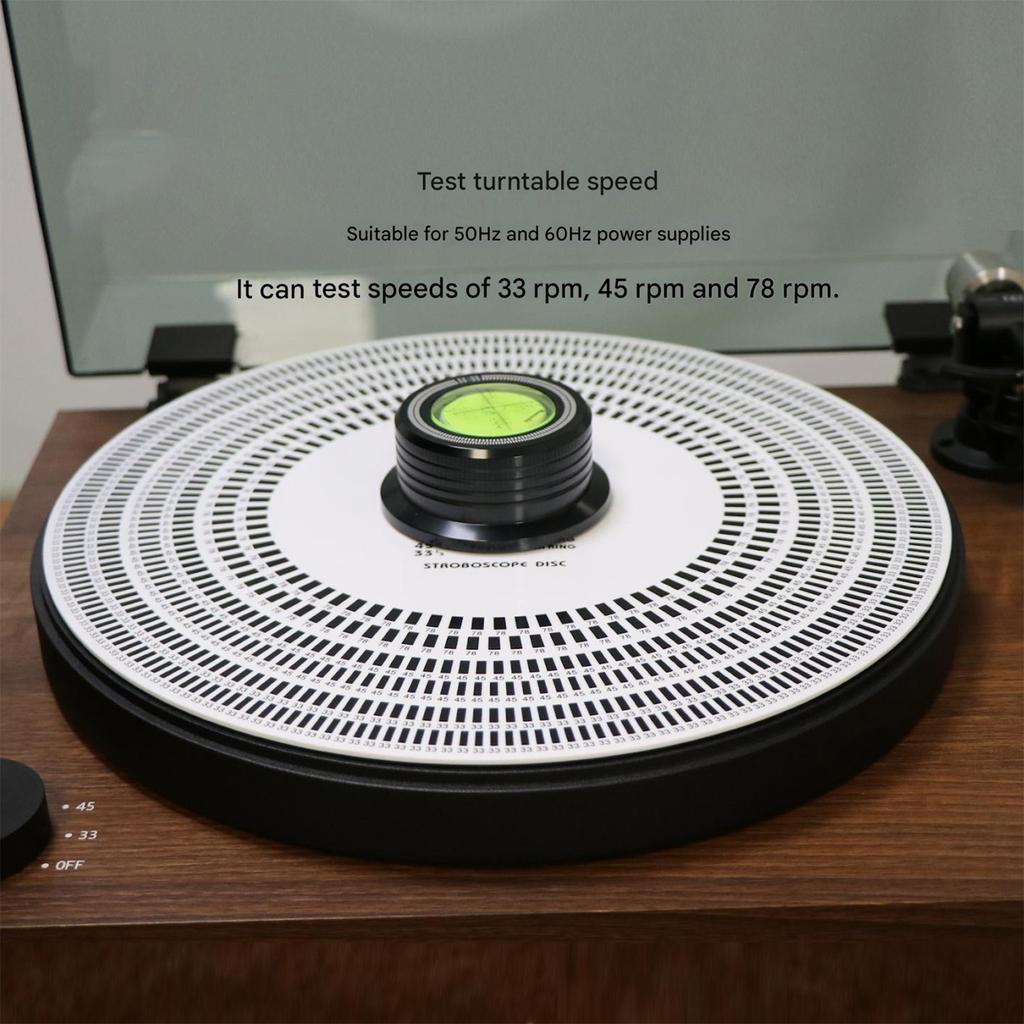 Acrylic Phonograph Speed Calibration Tool Meter With Clear 33/45/78 RPM Marking For Audiophiles