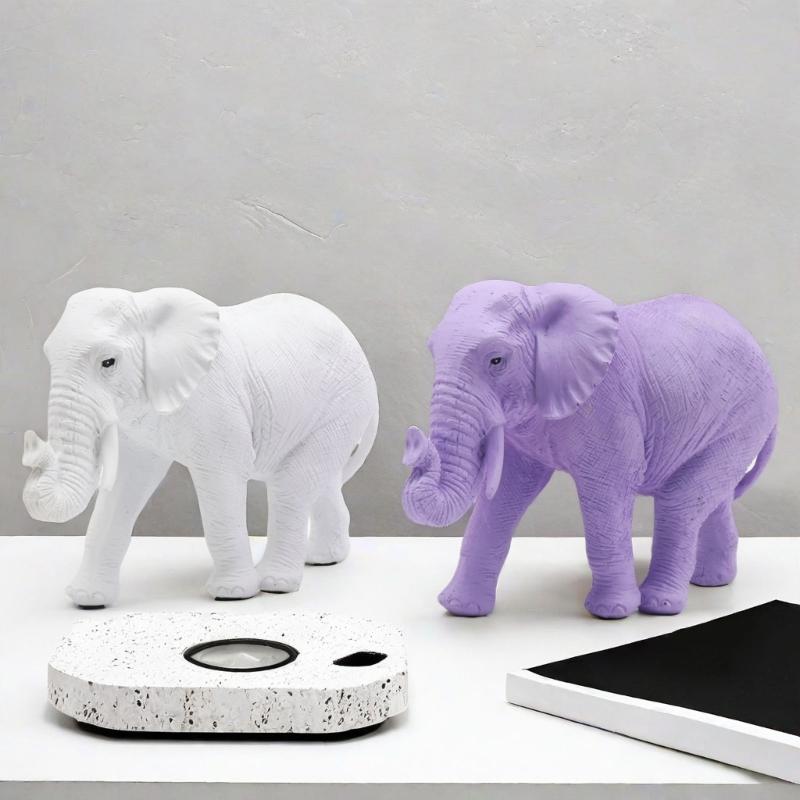 Estatua de Elefante Moderna Decoración para el Hogar Figurilla de Resina Moderna Escultura de Elefante Decoraciones Adorno para Escritorios Estanterías