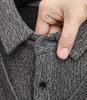 Men's Thick Fleece-Lined Knitwear: Two-Piece Look, Autumn/Winter Style for Middle-Aged & Young Casual Wear.