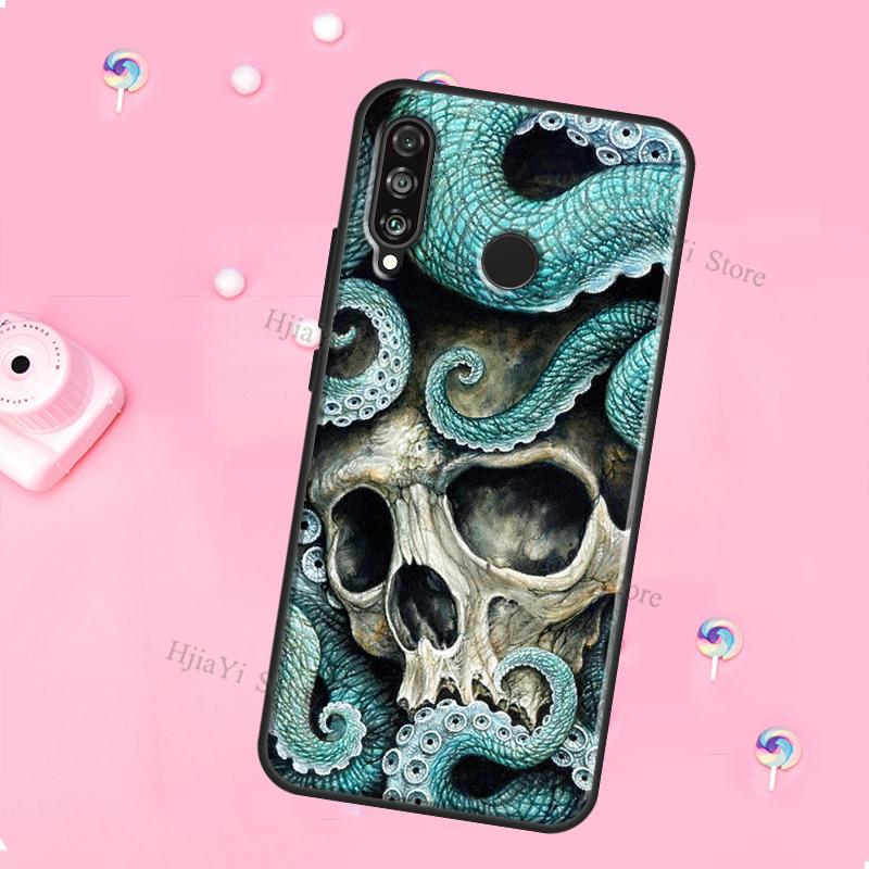 Horror Skull Gothic For Huawei Honor Magic 5 Lite X8 X9 X8a X9a 50 70 P20 P30 P40 P50 P60 Pro P Smart 2019 Case