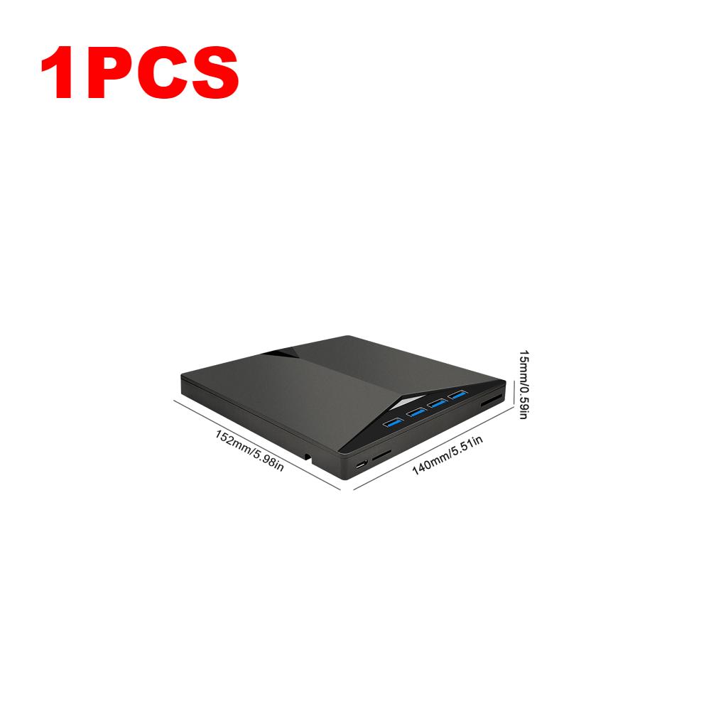 1/1PCS 7-in-1 CD DVD Drive Portable USB External Optical Disks Drives SD/TF Card DVD/CD Disk Burner Reader Player For Laptop PC