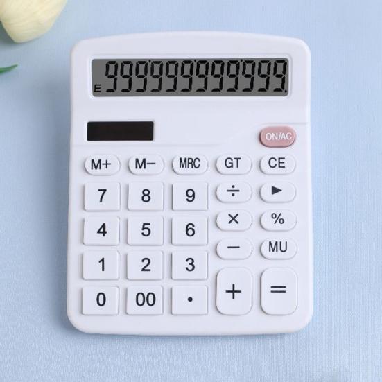 Mini Calculator Clear Screen Display Comfortable Buttons Non-breakable 12 Digits Display Ultra-thin Desktop Calculator Office Supply