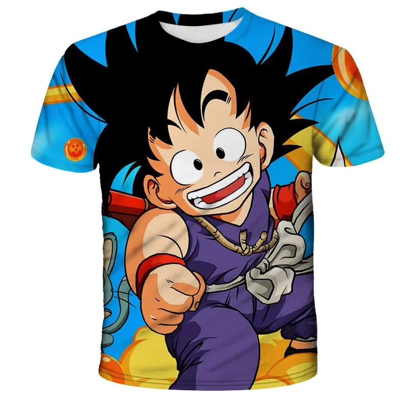 2026 Summer Dragon Ball T Shirt Kids Tops Tee Anime Figures Son Goku