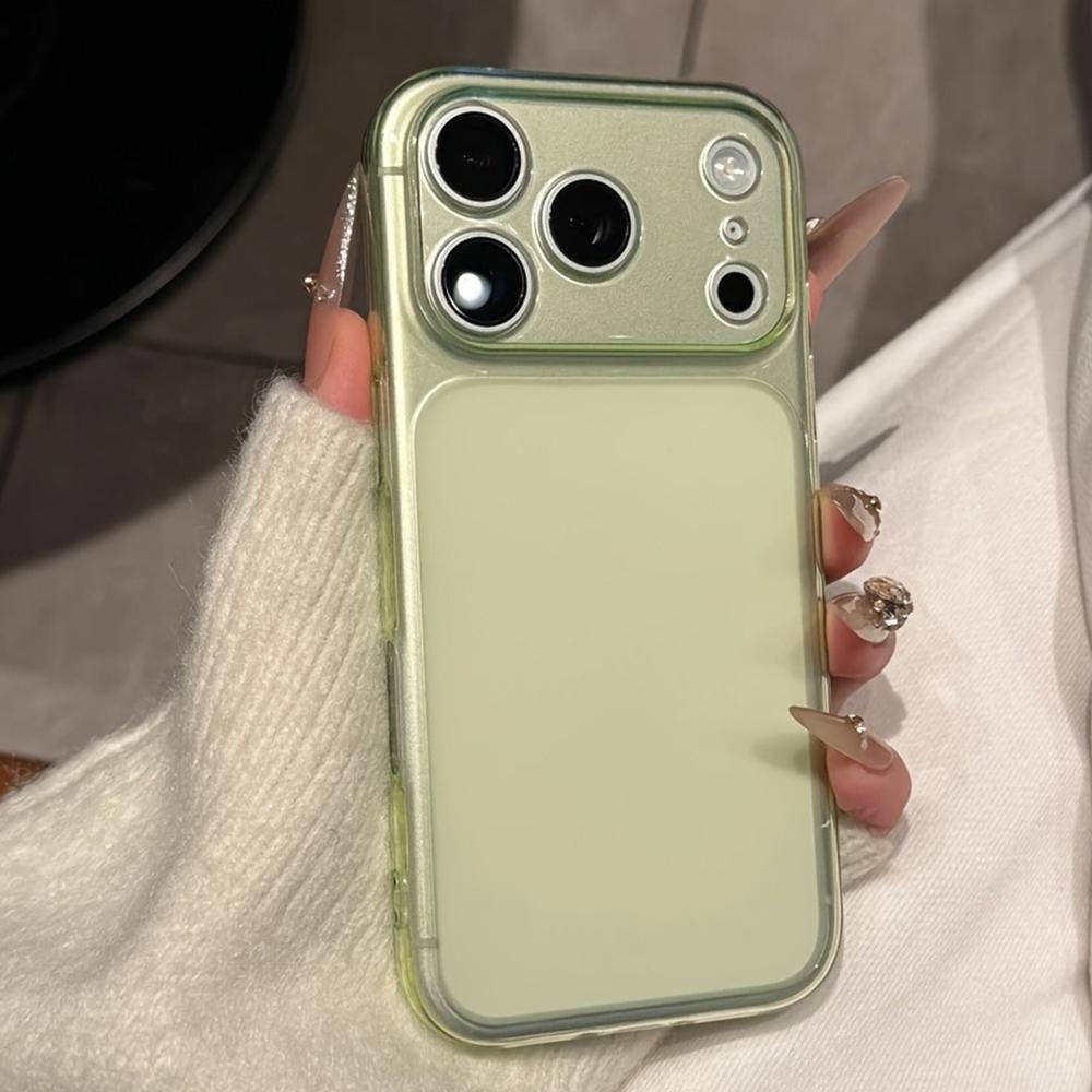 Solid Color Transparent Phone Case For 17 Pro Max 16 Pro 15 14 13 16 17 with an Aesthetic Design Full Coverage Drop Cover