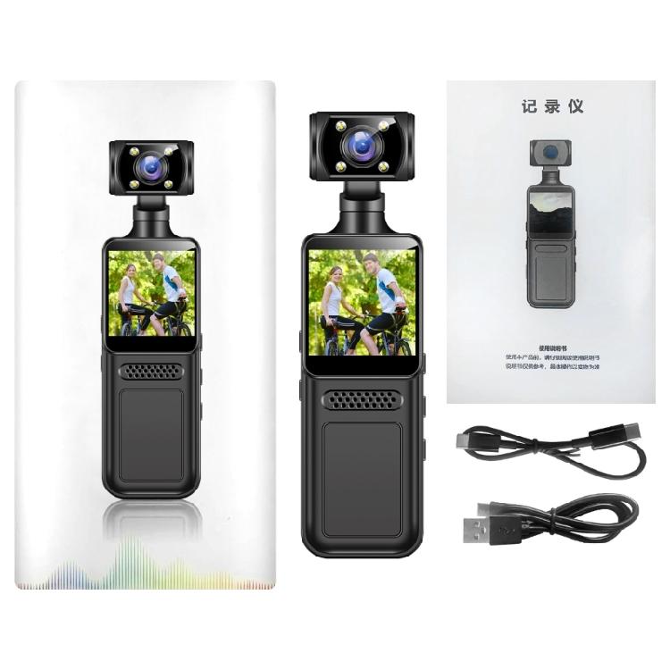 4K Sports Wearable Camera 180 Degree Travel Bike Driver Recorder Pocket Camera for Motorcycle Vlogging Sports