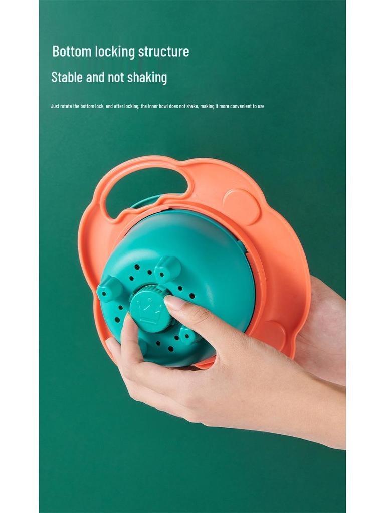 360° Baby Gyro Bowl: Non-Spill, Anti-Scald, Anti-Fall for Easy Feeding