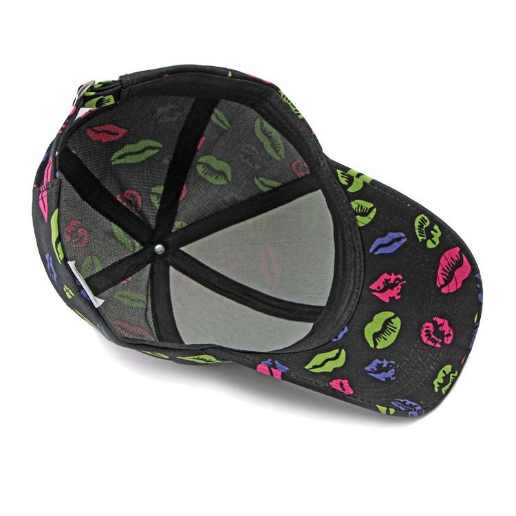 Hat Women's Lip Print Baseball Cap Outdoor Sun Protection