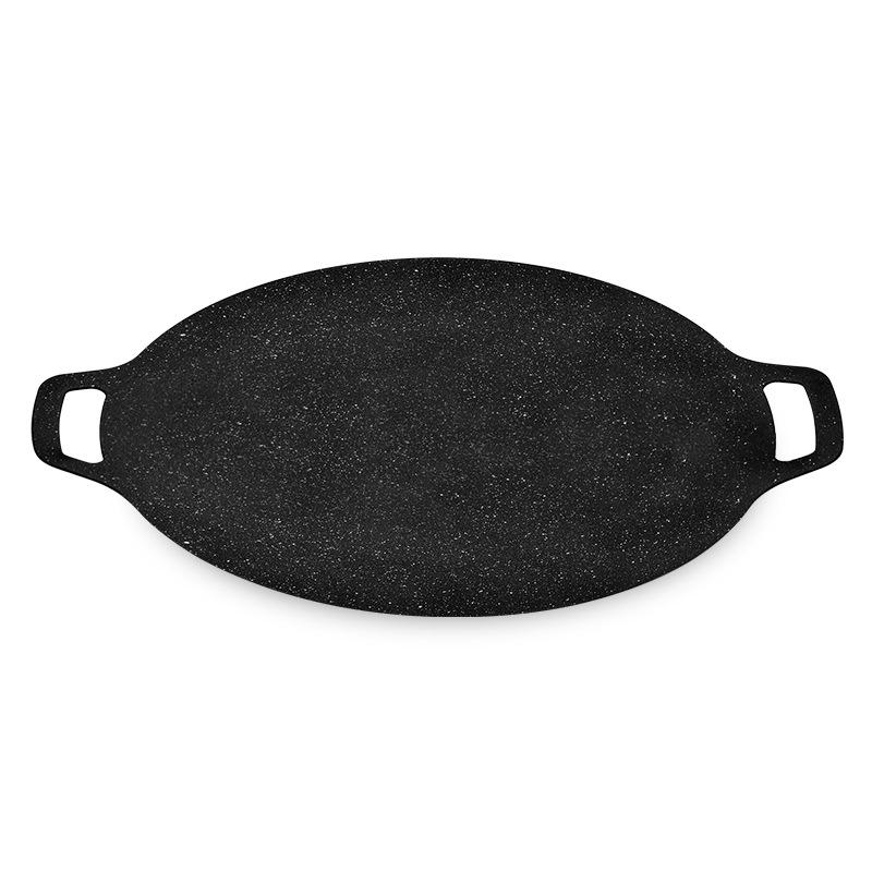 Korean BBQ Non-Stick Stone Grill Plate for Outdoor & Indoor Cooking