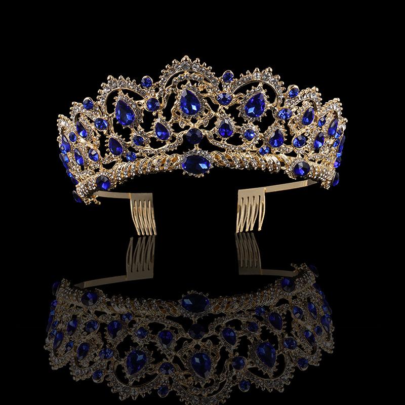 New European Style Rhinestone Wedding Crown Popular Bridal Crown Wedding Accessories