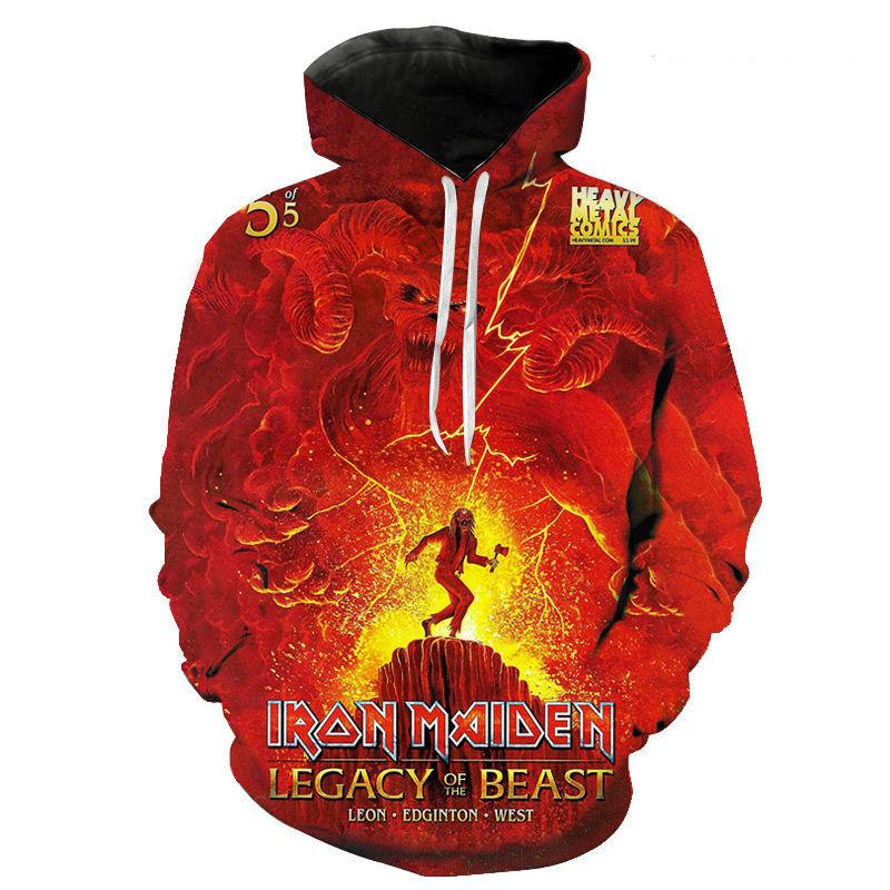 Neuer Klassischer Gothic Vintage Horror Totenkopf 3D Druck Hoodie Neue Mode Herren Sweatshirt Oberteile Hip-Hop Harajuku Herren Herbst Pullover