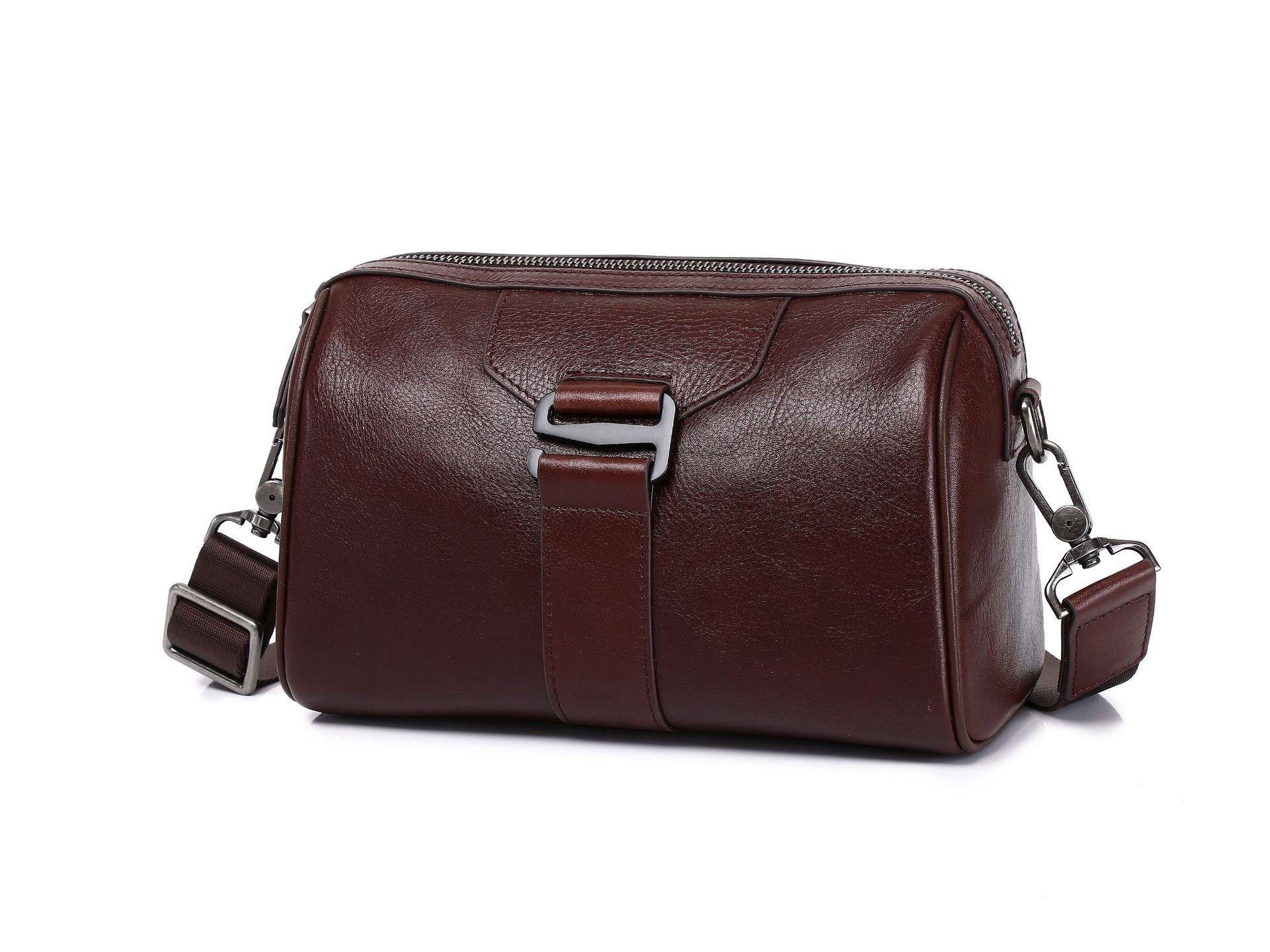 Мужская кожаная деловая повседневная сумка-мессенджер через плечо