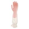 Jelly-Colored PVC Kitchen Cleaning Gloves with Elastic Cuffs - Waterproof and Latex-Free for Dishwashing and Laundry