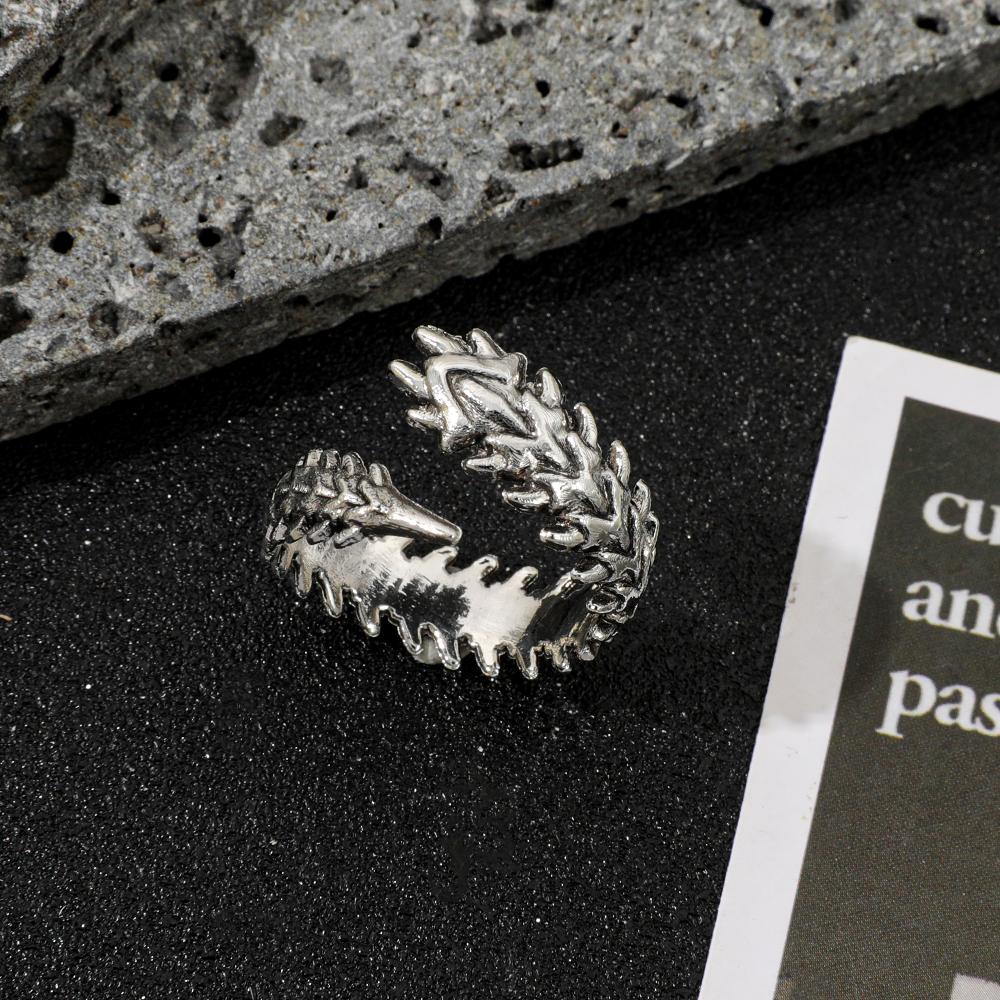 Vintage Punk Tausendfüßler Paar Ring Gothic Geometrische Wirbelsäule Fünf Finger Ringe Hip Hop Hyperbel Anime Ringe Zubehör