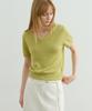 ARTID Paper V-Neck Short Sleeve Knit_Olive