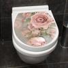 Removable Toilet Pedestal Pan Sticker PVC Commode Sticker Toilet Cover Sticker  Home Decoration