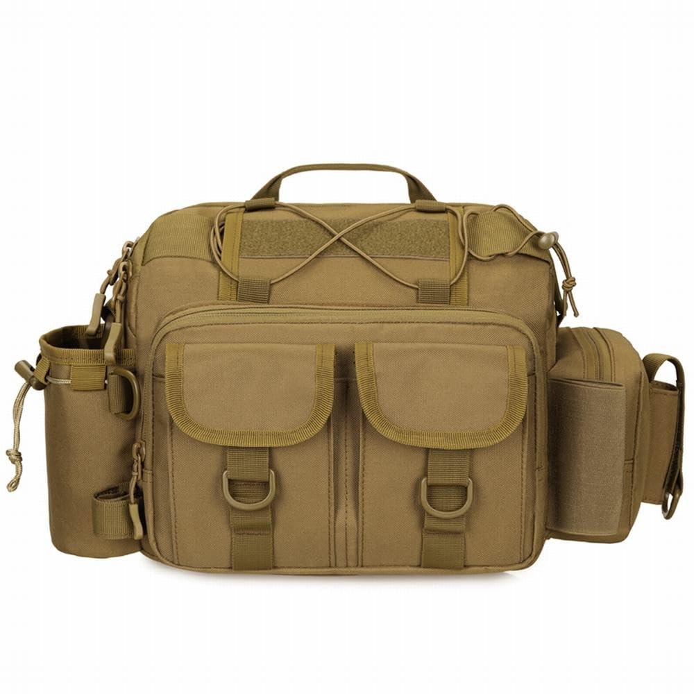 PHOENIX IKKI Large Capacity Fishing Fishing Tackle Fishing Rod Waist Shoulder Brown 3-Way Bag, Bag, Holder, Run-and-Gun Bag, Bag, Bag,