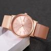 Ladies Watch Fashion Rose Gold Steel Strap Quartz Watch