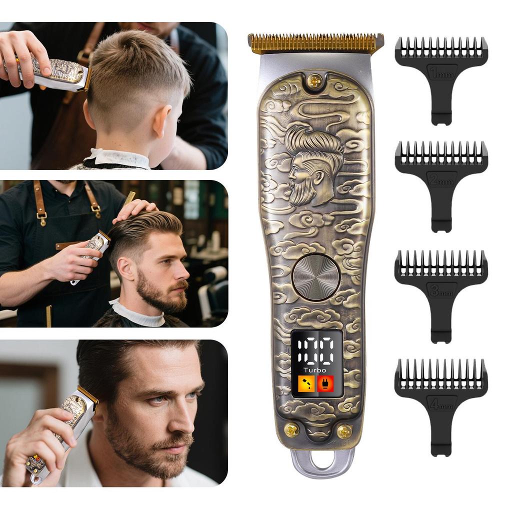 Hatteker Hair Clipper Men‘s Beard Trimmer Professional Cordless Rechargeable Hair Cutter Kit Barber Shop Strong Power