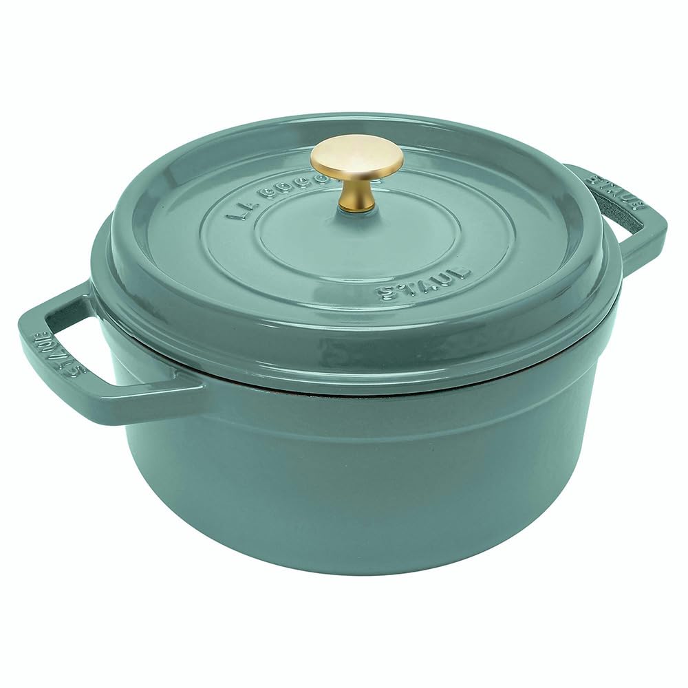 

Каструля Staub Cocotte кругла з евкаліпта, литого двома руками, з емалею, сумісний японський продукт із серійним номером La Cocotte кругла Pico 22 см [авторизований номер] евкаліптовий
