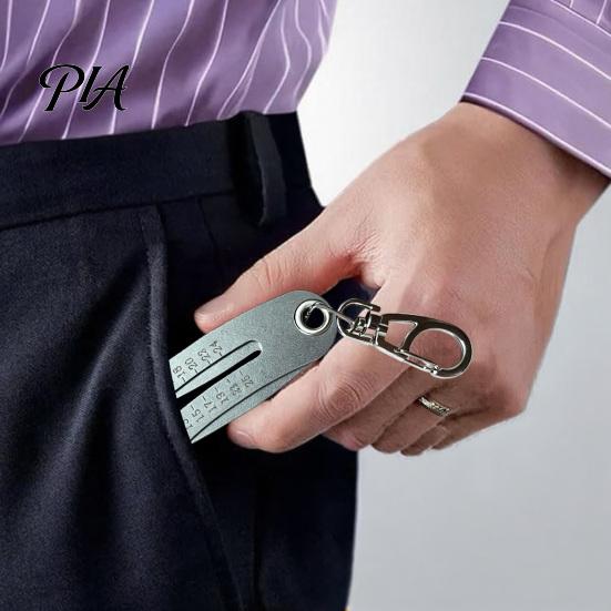 Nut Bolt Gauge Portable Thread Size Checker Keychain, Stainless Steel Precise Gauge, Bolts Finder Verification Tool Keychain