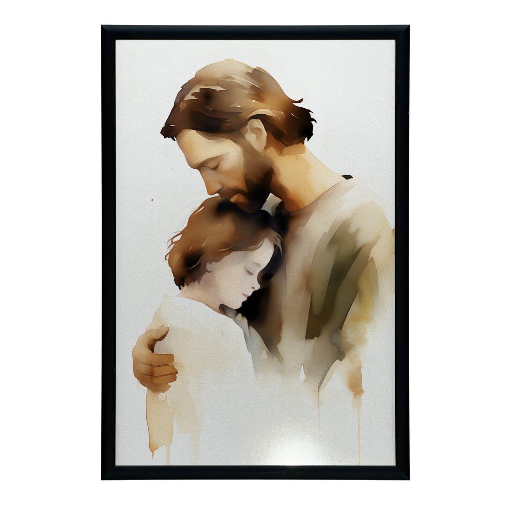 Miłość Boska - Jezus Przytulający Chłopca Miłość Boska - Jezus Przytulający Chłopca, 50X70 Cm, Bez Ramy, Papier Matowy 230 Gsm