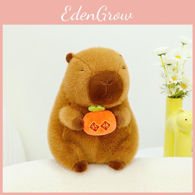 Plush Capybara Toy Cute Cartoon Hugging Persimmon Girl Kid Birthday Gift Holiday