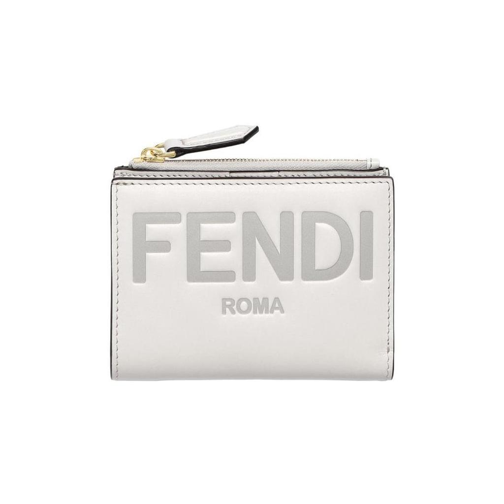 Fendi Calfskin Wallet Medium Women's White 8M0447-AAYZ-F1C76