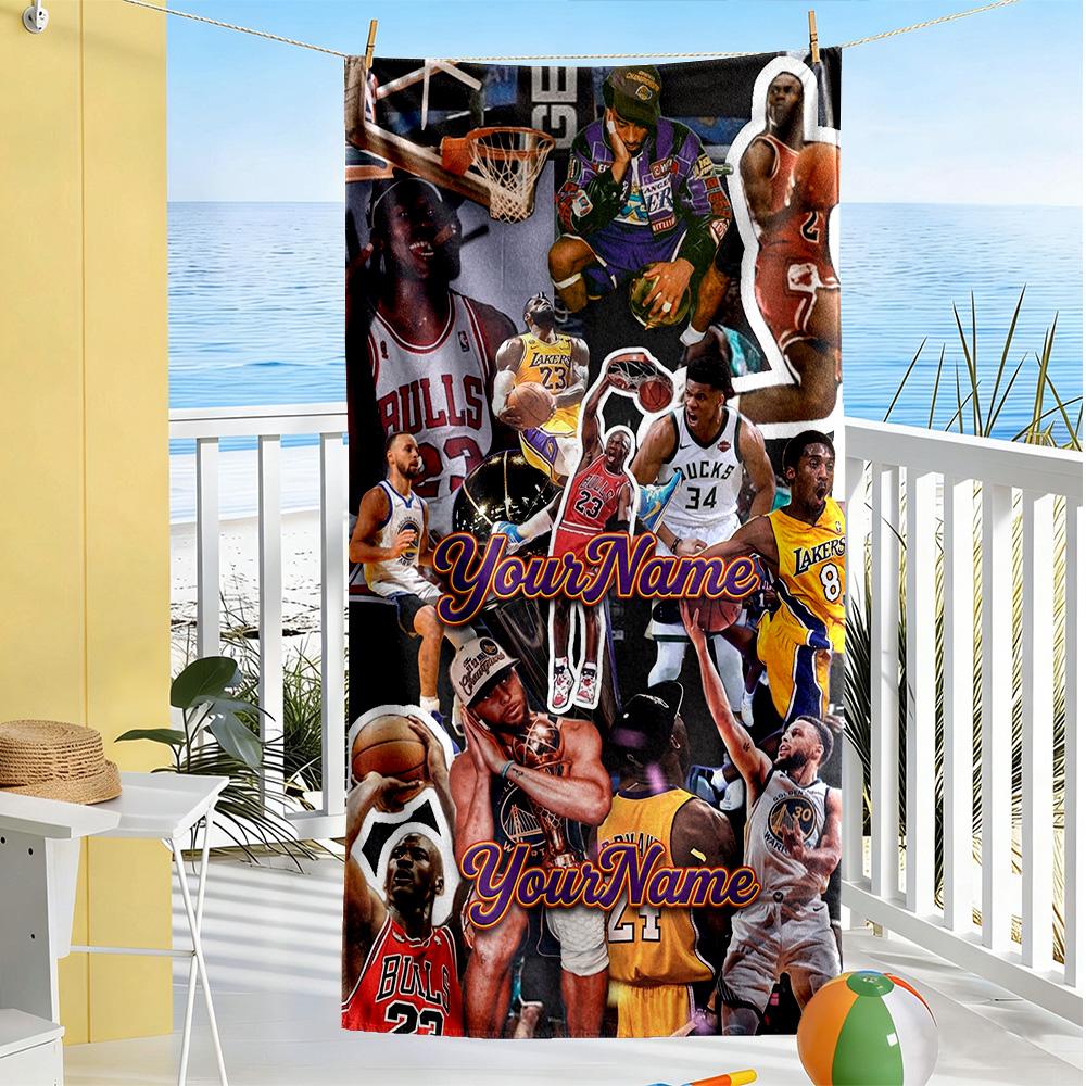 Curry Personalized Text Beach Towel Super Soft Microfiber Quickdry Fabric Suitable For Swimming Gym Camping Yoga Vacation