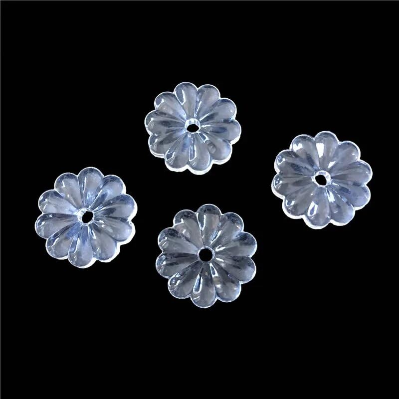 Chandelier Prism Crystal Clear Crystal Rosette Beads, Chrysanthemum Shape, Glass Chandelier Accessories (Color: 20mm, 50pcs)