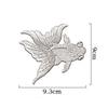 1 Pair 9.3*9cm Goldfish Patch Ink Embroidery Red Pink Clothing Patches Ethnic Style Sew on Applique Clothing Decoration