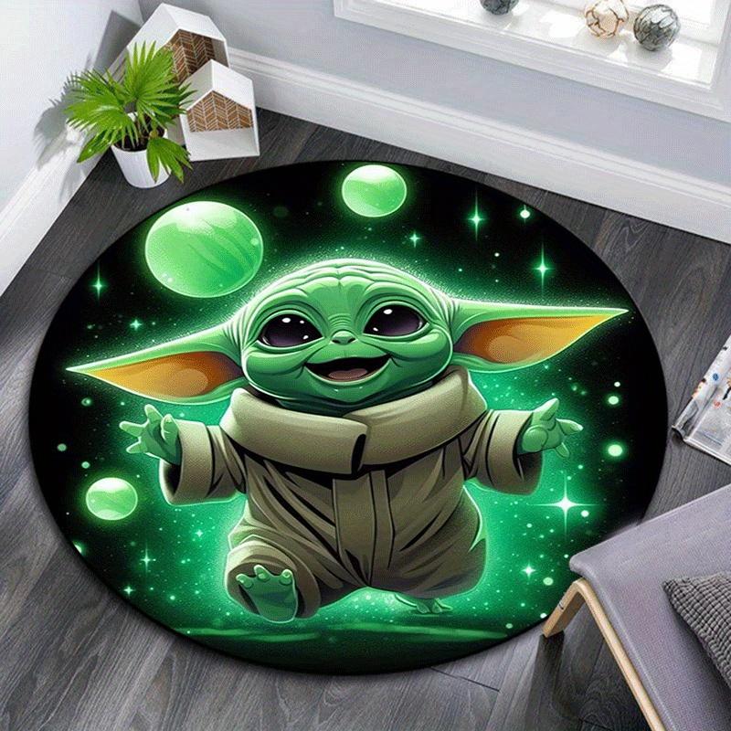 

1pc Star Wars Round Area Rug - Non-Slip, Machine Washable Polyester Carpet for Living Room & Bedroom Decor 80cm by 80cm
