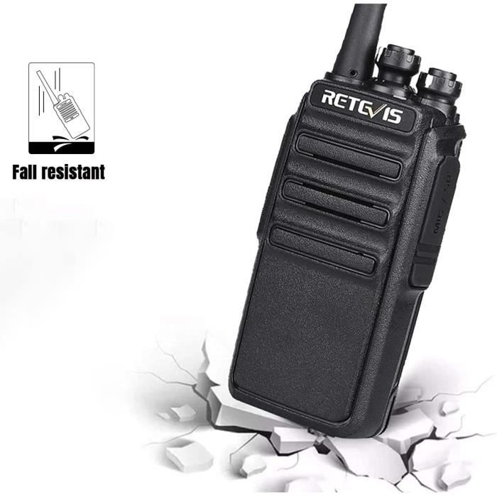 Talkie-walkie Retevis RT24 Plus Rechargeable Professionnel PMR446 Sans Licence 16 Canaux CTCSS/DCS,avec Oreillette Et USB Base De