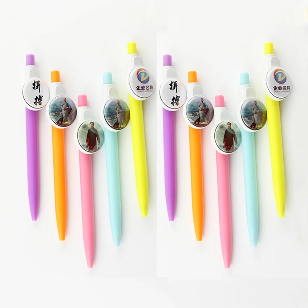 

1 Set DIY Ballpen with 25mm Professional Badge Button Maker Crafts Material Advertising Pens Badge Button Supplies Material