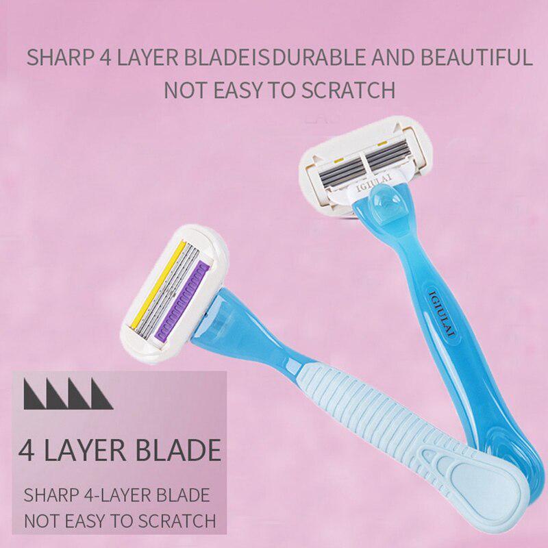 4pcs Blades Replacement Head Razors for Women 4 Layer Blades Smooth Shave Personal Care Products