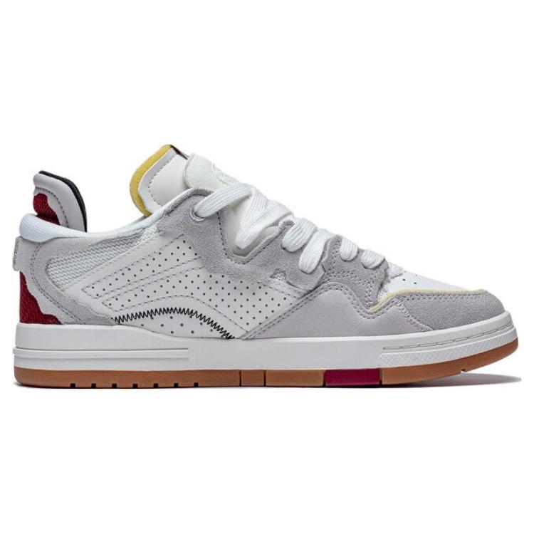 New LiNing Wave Pro Slip Resistant Low Top Skateboard Shoes Men's Gray White AECT033-3