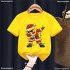 Kawaii Kids Clothes Dabbing Santa Claus Christmas Tree Lights Print T Shirt Girls/Boys Funny Solid T-Shirt Harajuku Shirt Tops