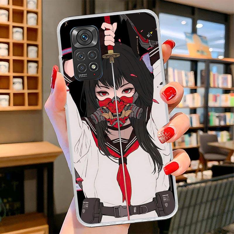 Japanese Style Anime Girl Cover Phone Case For Xiaomi Redmi Note 15 14 13 12 11 10 Pro Plus 14S 12S 11S 11T 11E 10S Soft Fundas