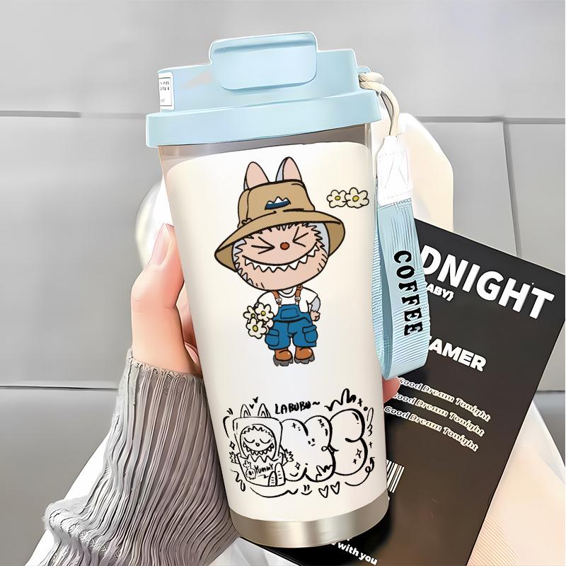 Slámkový hrnek na vodu Velká kapacita 316 Nerezová ocel Vysoká hodnota Termoska na dvojí pití Hrnek na kávu do auta